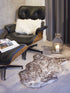 2' X 3' Black Faux Sheepskin Animal Print Washable Area Rug